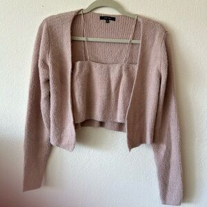 Never been worn two piece cropped sweater set